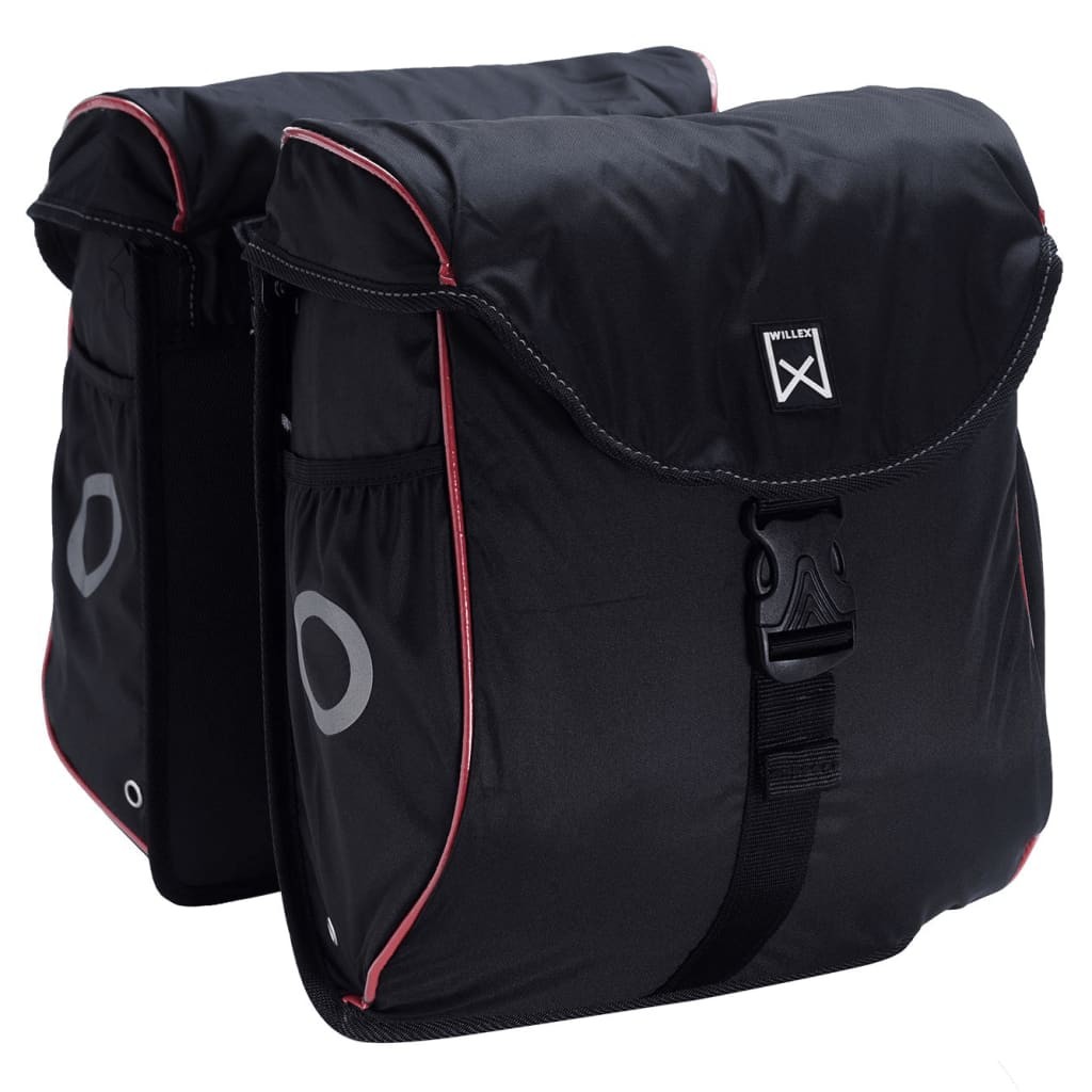 Willex Bicycle Panniers 300 Flexi 24 L Black and Red